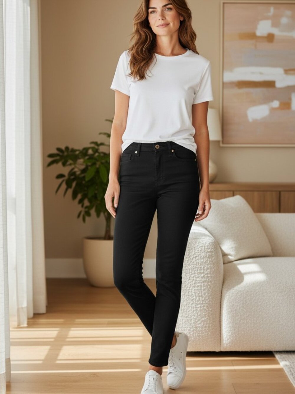 Frame Le Skinny de Jeanne Crop Black Jeans - Size 26